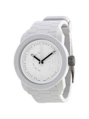 NWT Diesel Double Down White Rubber Men's Watch
